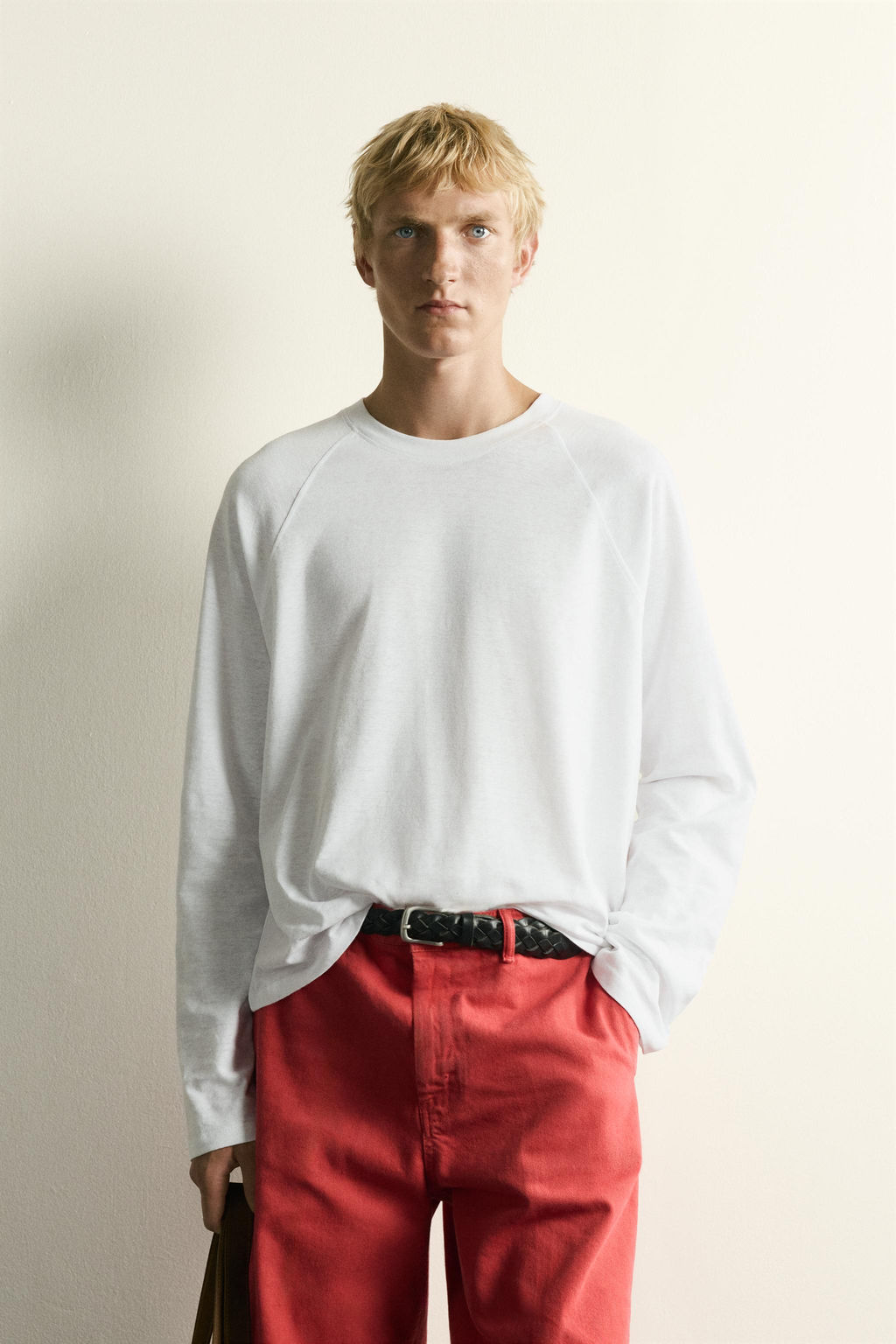 CAMISETA COLOR BLOCK ALGOD?N - LINO / Blanco - Zara фото 2