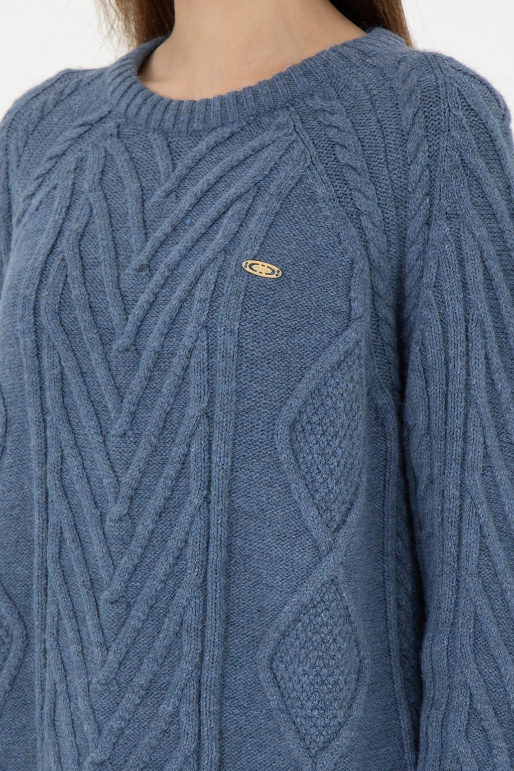 Женский свитер цвета индиго с круглым вырезом Неожиданная скидка в корзине - U.s. polo assn фото 7