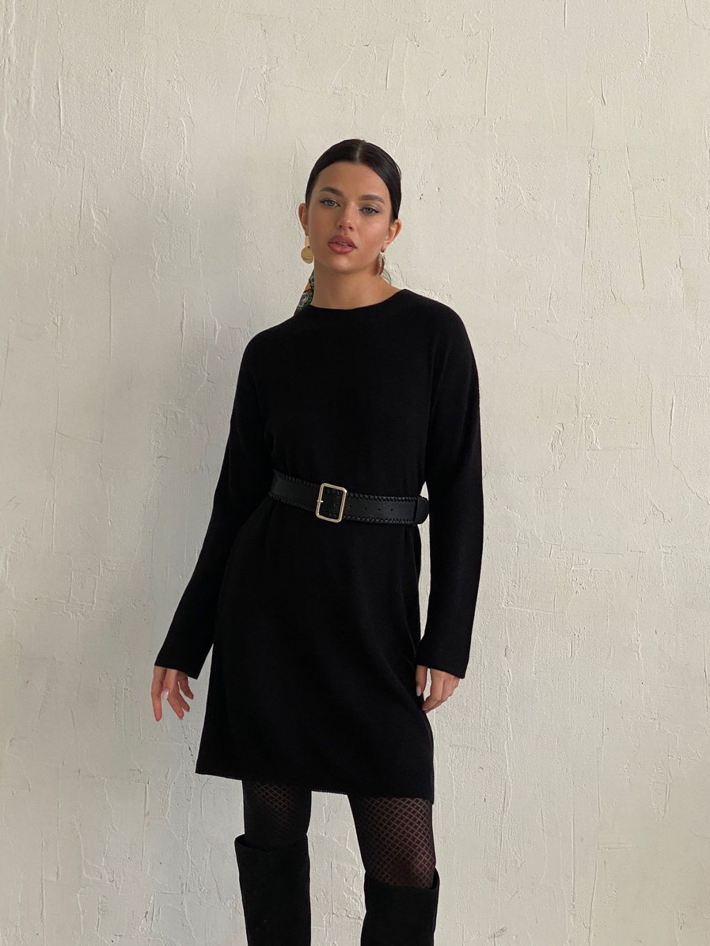 11333 Платье чёрное вязаное - Martichelli фото 6