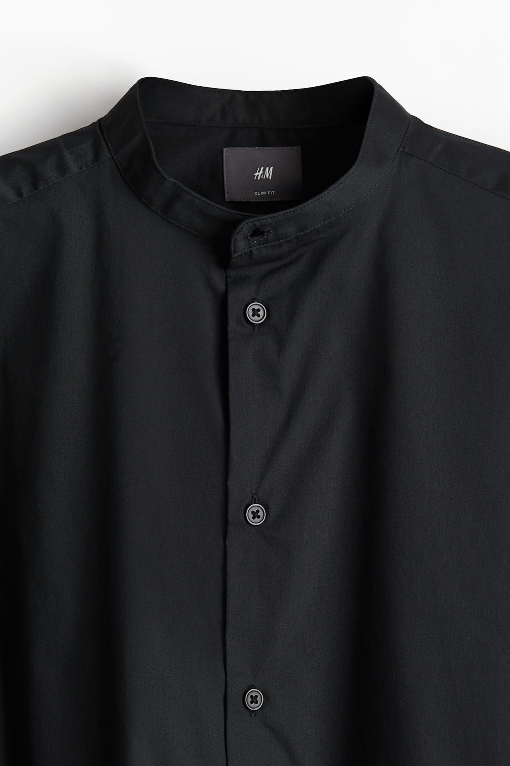Camisa con cuello mao Slim Fit - H&m фото 8