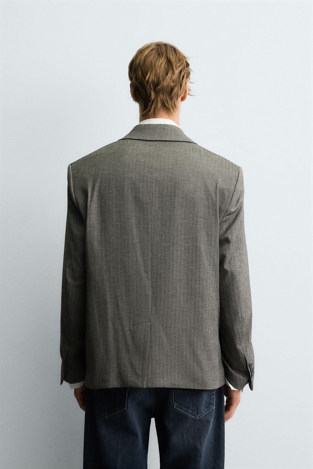HERRINGBONE SUIT BLAZER - Zara фото 3