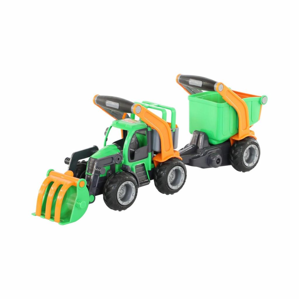 ГрипТрак, трактор-погрузчик с полуприцепом (в сеточке) - Полесье фото 2