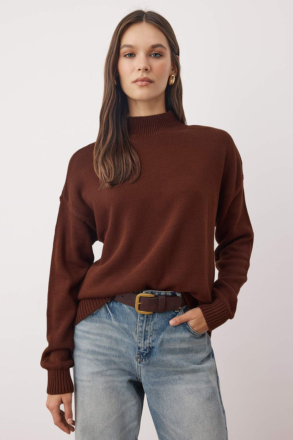 Siyah-Ekru Basic Ikili Paket Triko Kazak TWOAW26KZ00232 - Trendyolmilla фото 24