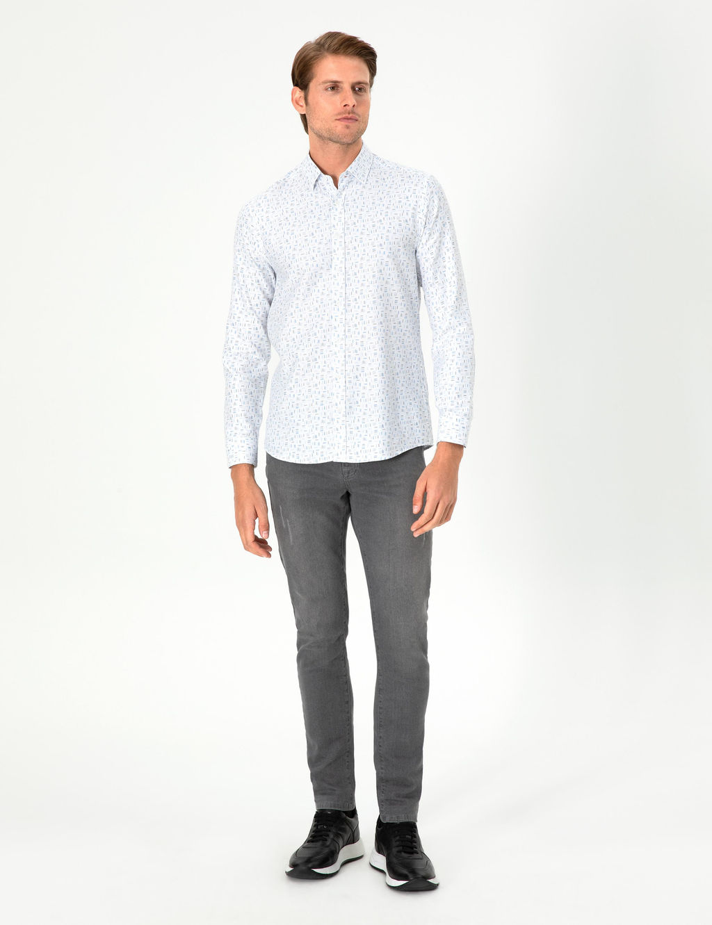 Mavi Slim Fit Uzun Kollu G_mlek
