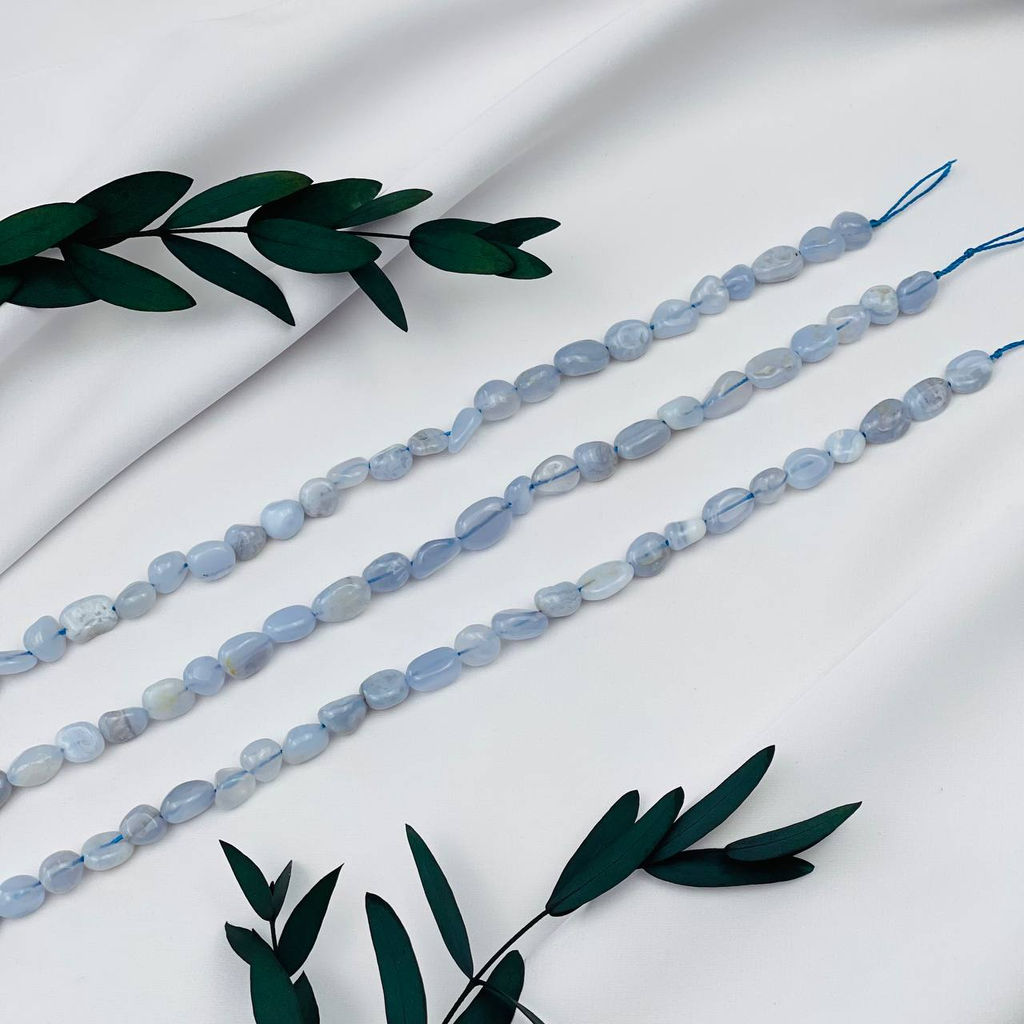Бусины для украшений из Голубого агата 40 см