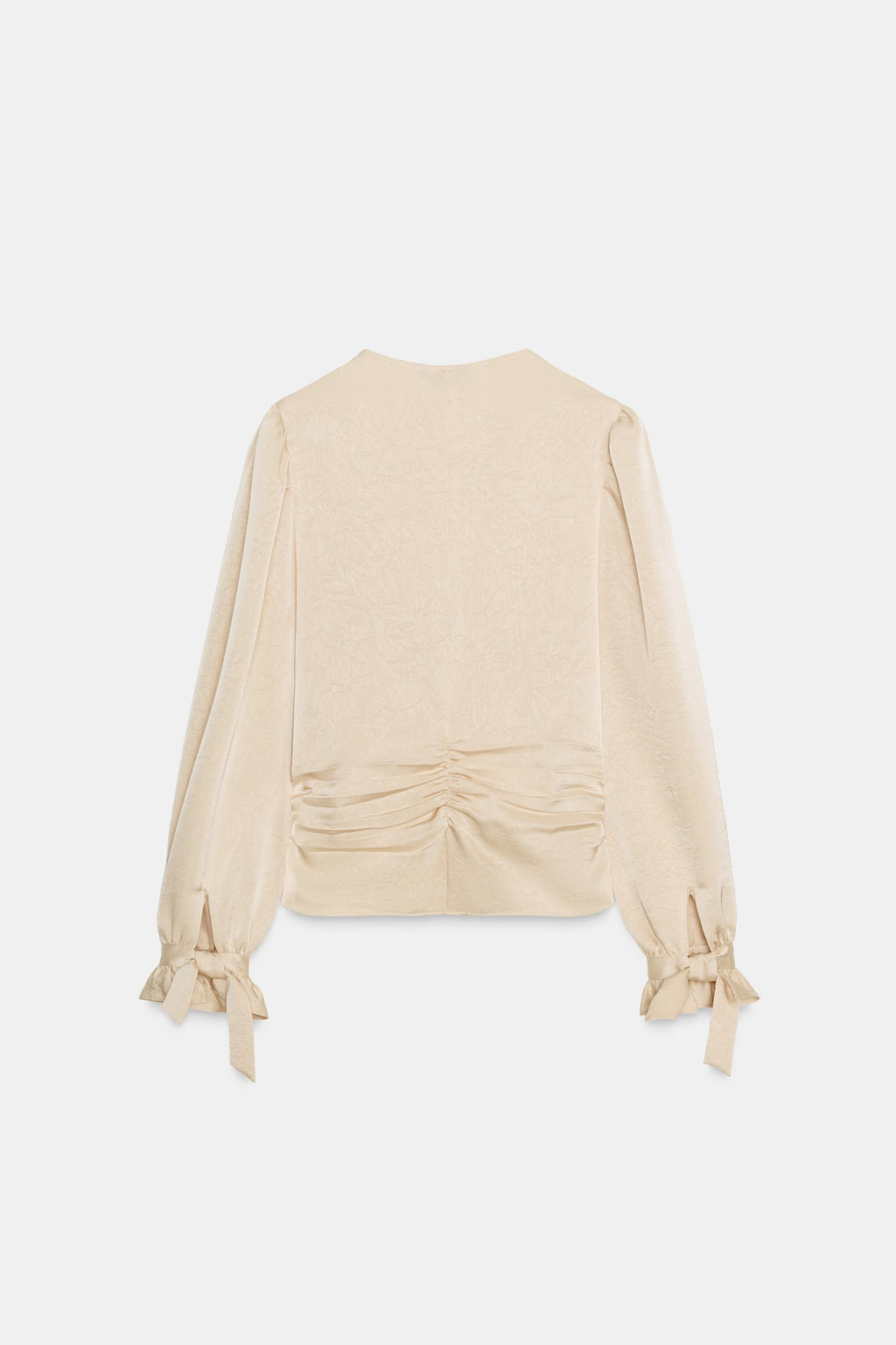 FITTED CREASED-EFFECT BLOUSE - Zara фото 7
