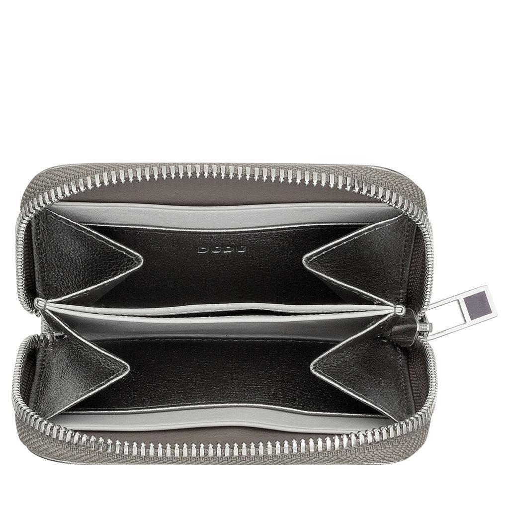 Итальянский кожаный кошелек для карт DuDu серии Hokkaido | темно-серебристый - Dudubags фото 5