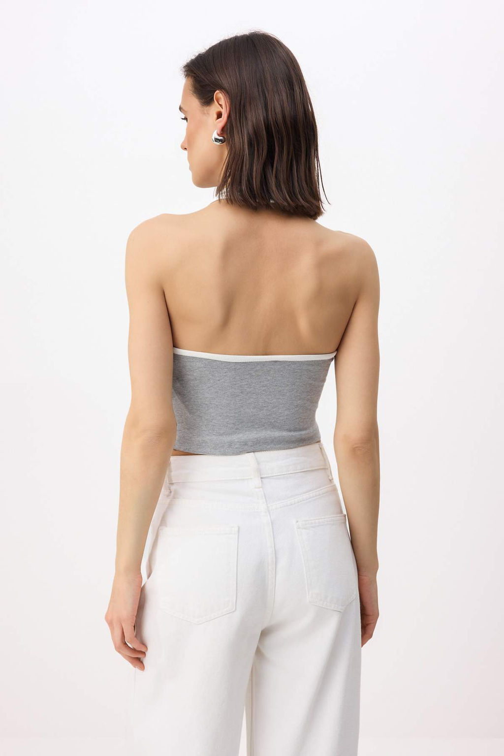 Kahverengi Fitted/Vucuda Oturan Boyundan Baglamal? Biyeli Pamuk Ribana Orme Atlet TWOSS26AL00065 - Trendyolmilla фото 8