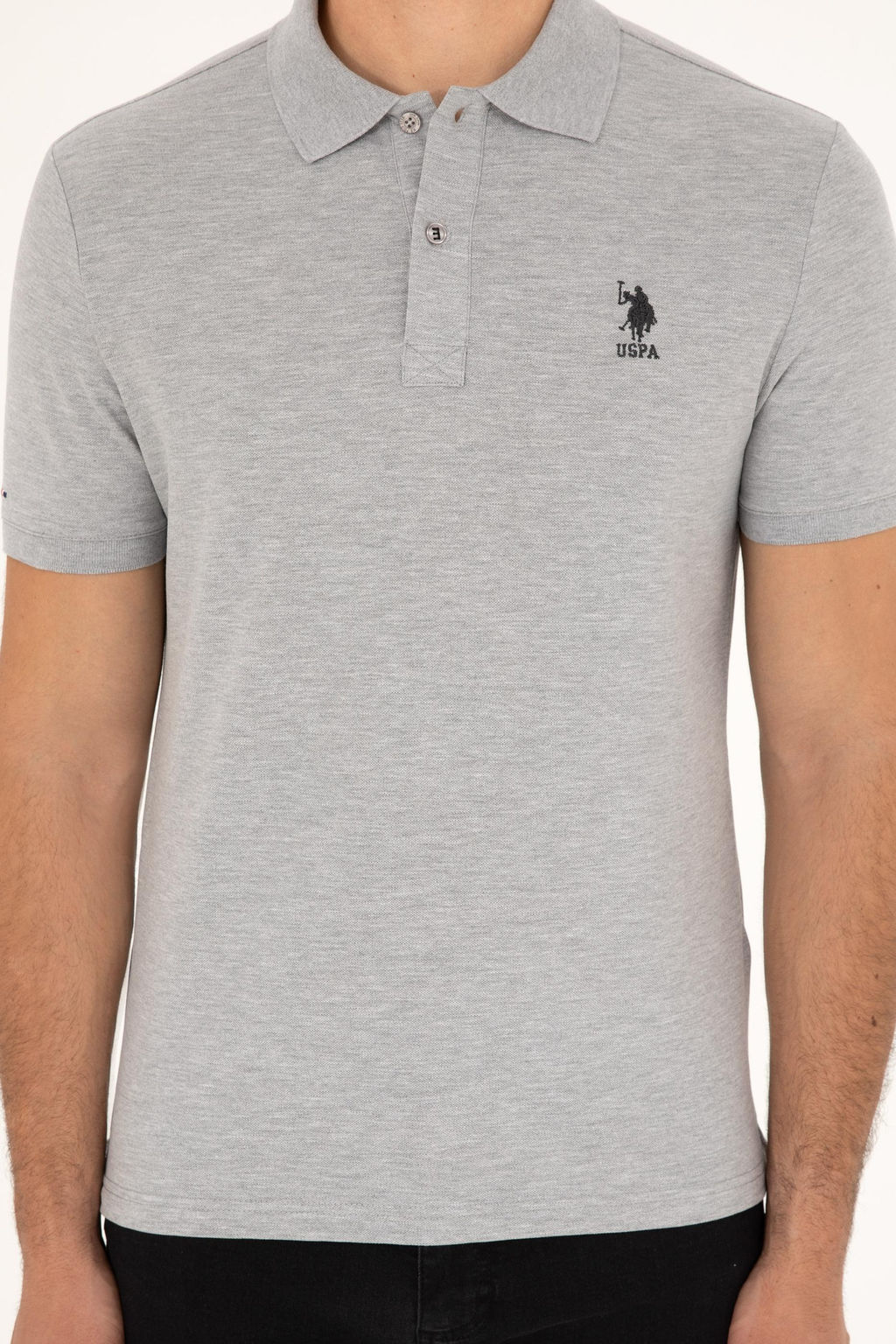 U. S. Polo Assn / Мужская серая меланжевая базовая футболка - U.s. polo assn фото 6