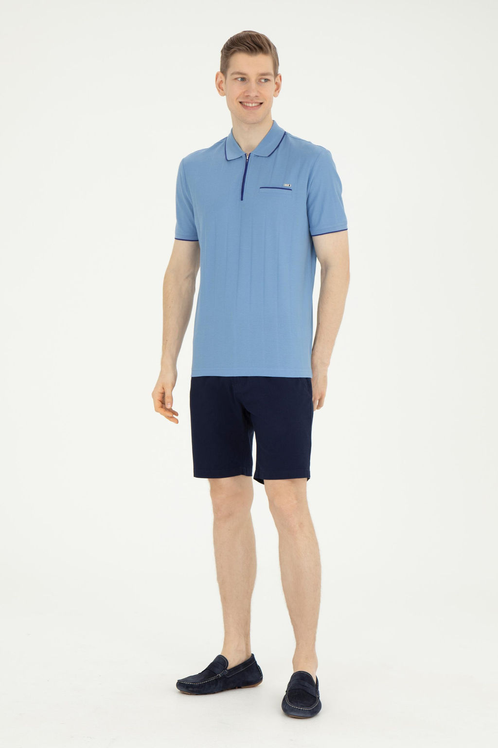 Мужские темно-синие тканые шорты - U.s. polo assn фото 8