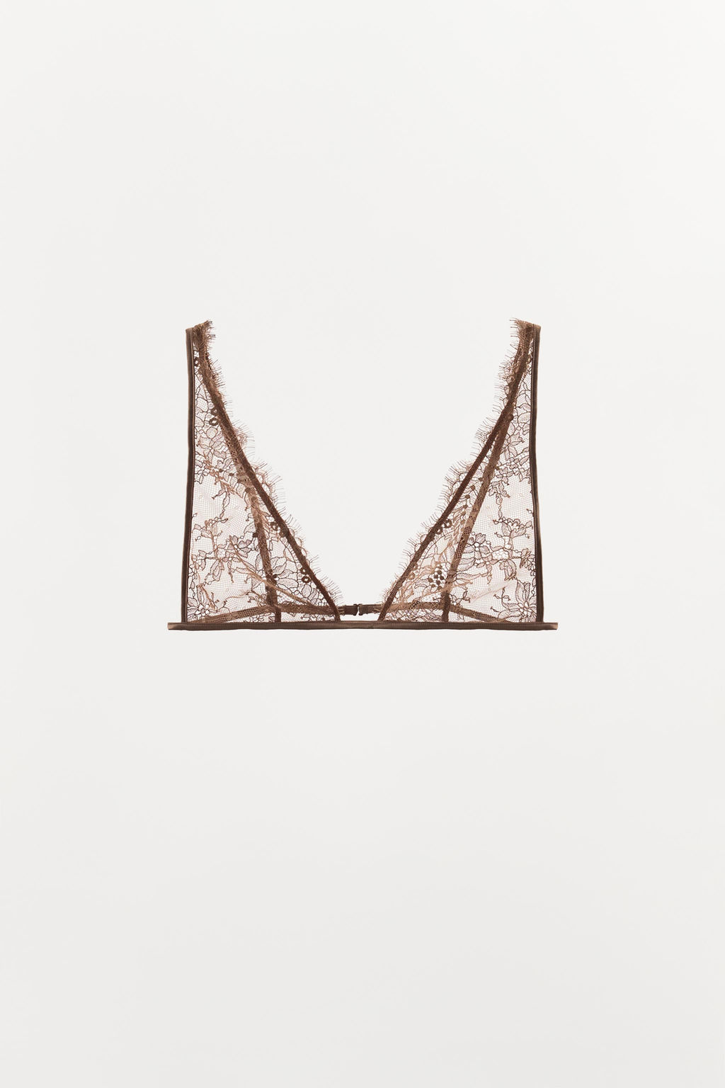 EMBROIDERED LACE TRIANGLE BRALETTE - Zara фото 4