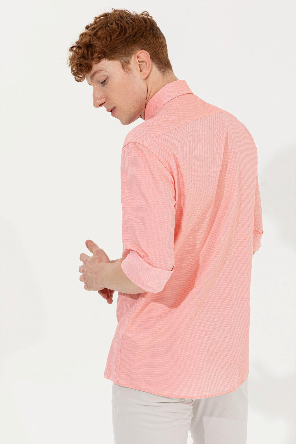 Мужской лосось скидка скидки с длинным рубашкой в корзине - U.s. polo assn фото 5