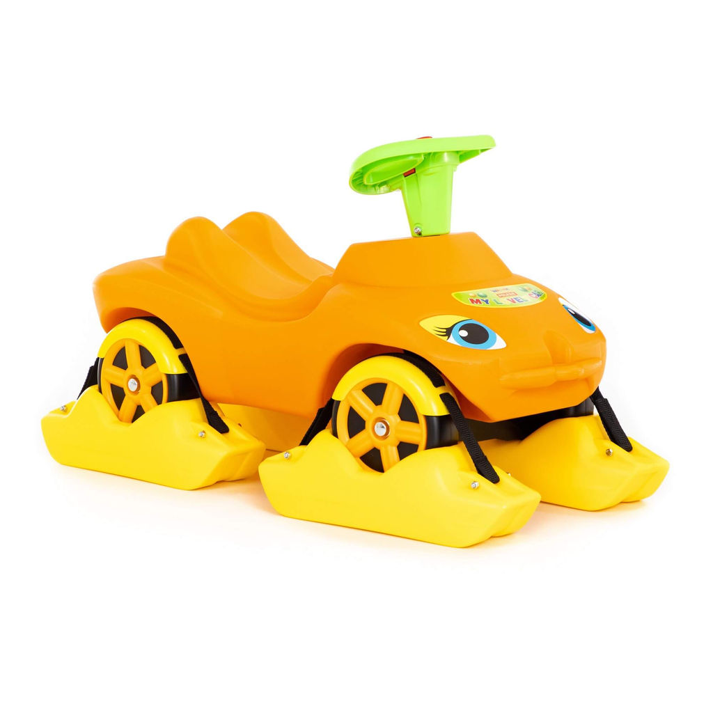 Каталка Мой любимый автомобиль со звуковым сигналом многофункциональная (оранжевая) - Полесье фото 6