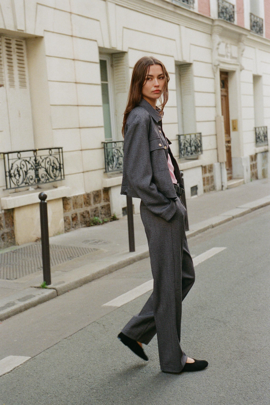 HERRINGBONE STRAIGHT-LEG TROUSERS - Zara фото 12