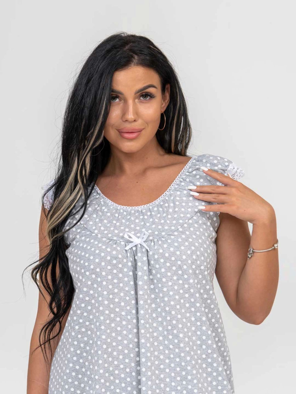 Ночная сорочка женская, цвет серый