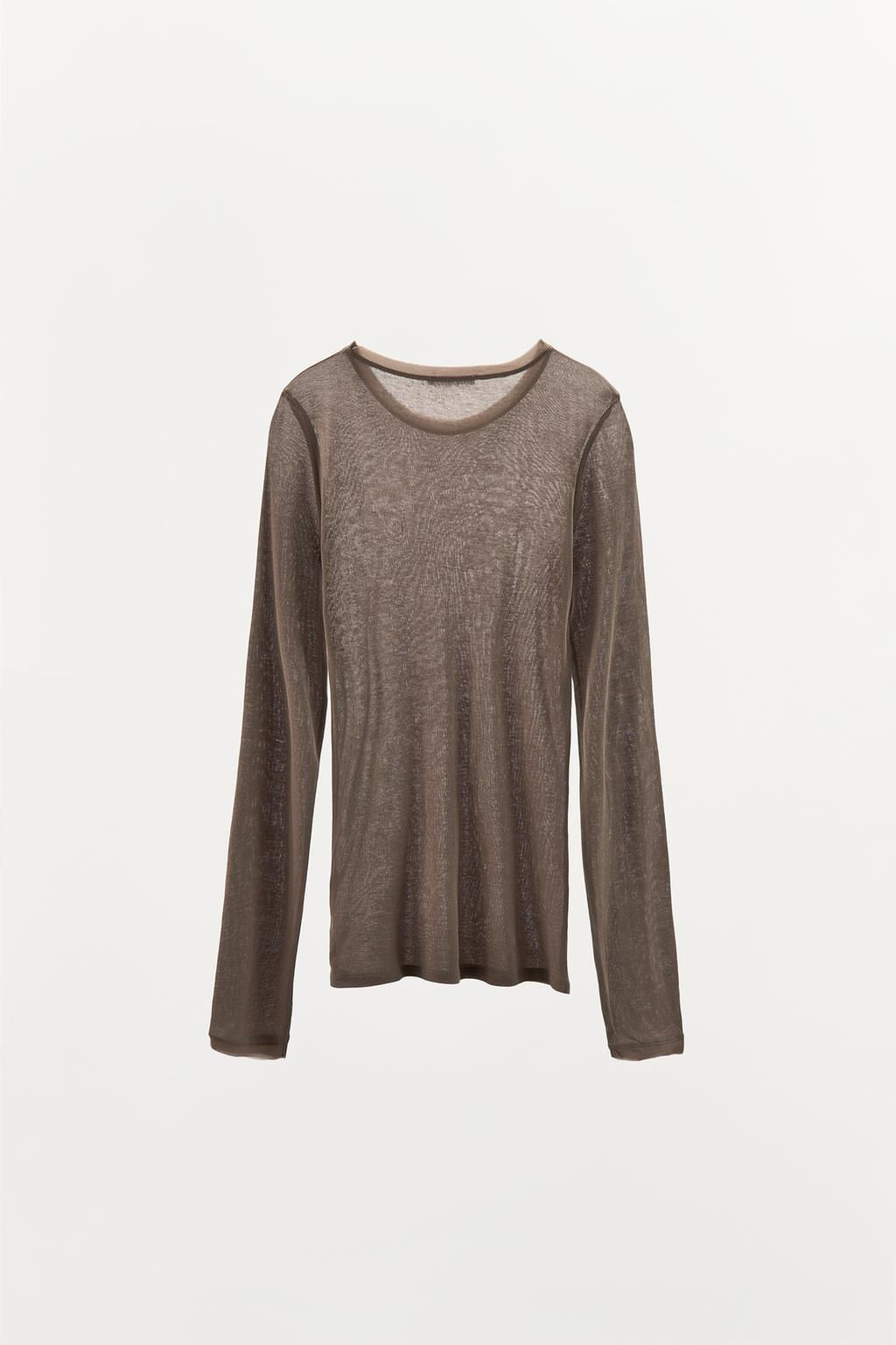 LONG SLEEVE T-SHIRT - Zara фото 7