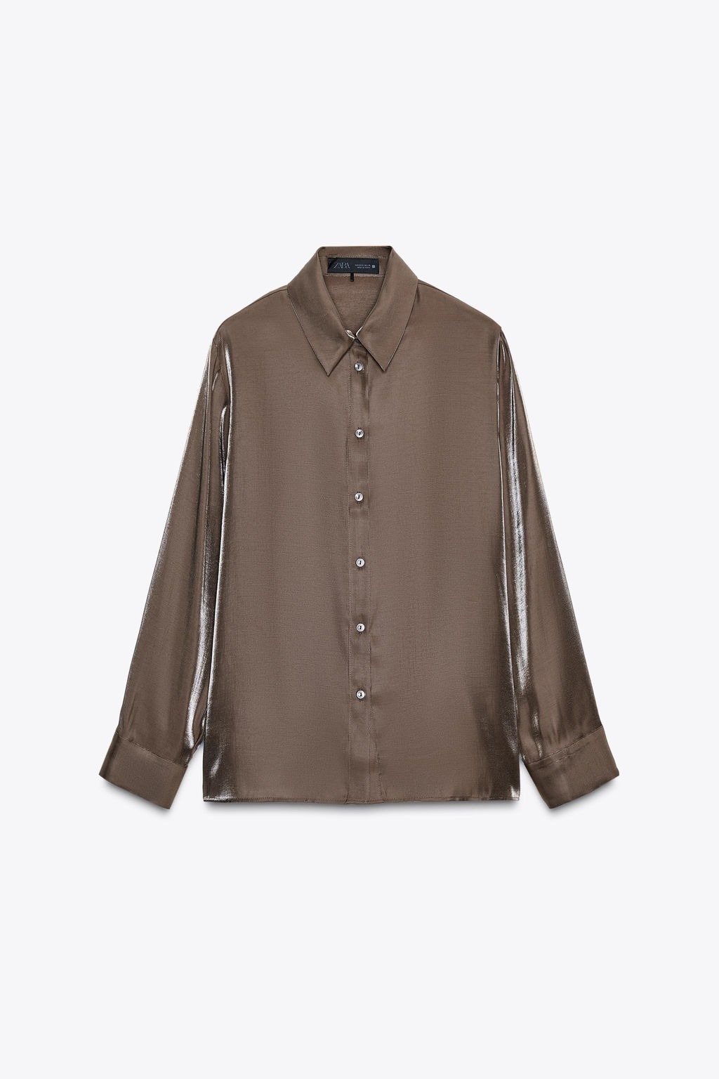 IRIDESCENT FLOWING SHIRT - Zara фото 5