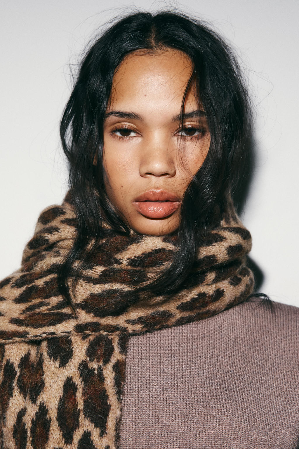 ANIMAL PRINT KNIT SCARF - Zara фото 7