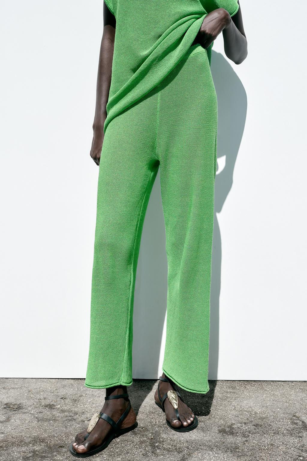 WIDE-LEG KNIT TROUSERS - Zara фото 2