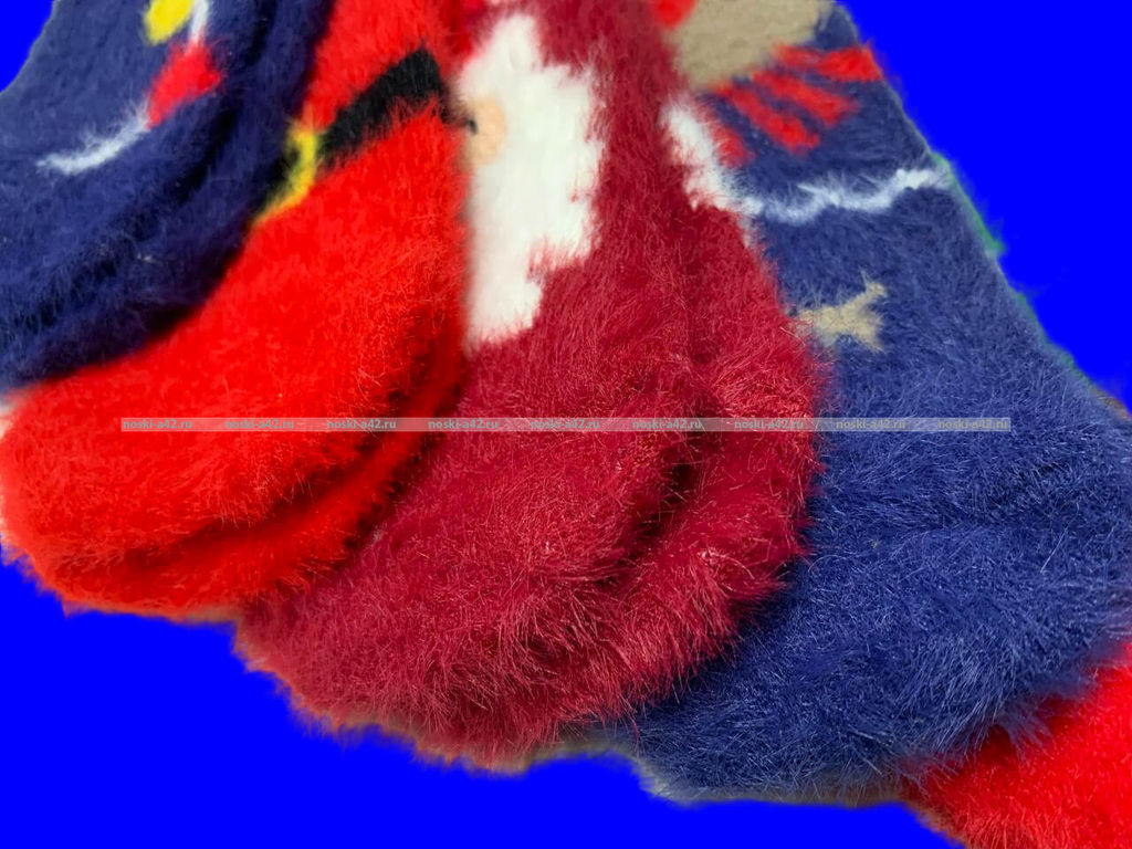 Цена за 5 пар. 5 ПАР - AMIGOBS носки женские НОРКА "НОВОГОДНИЕ ПУШИСТИКИ"