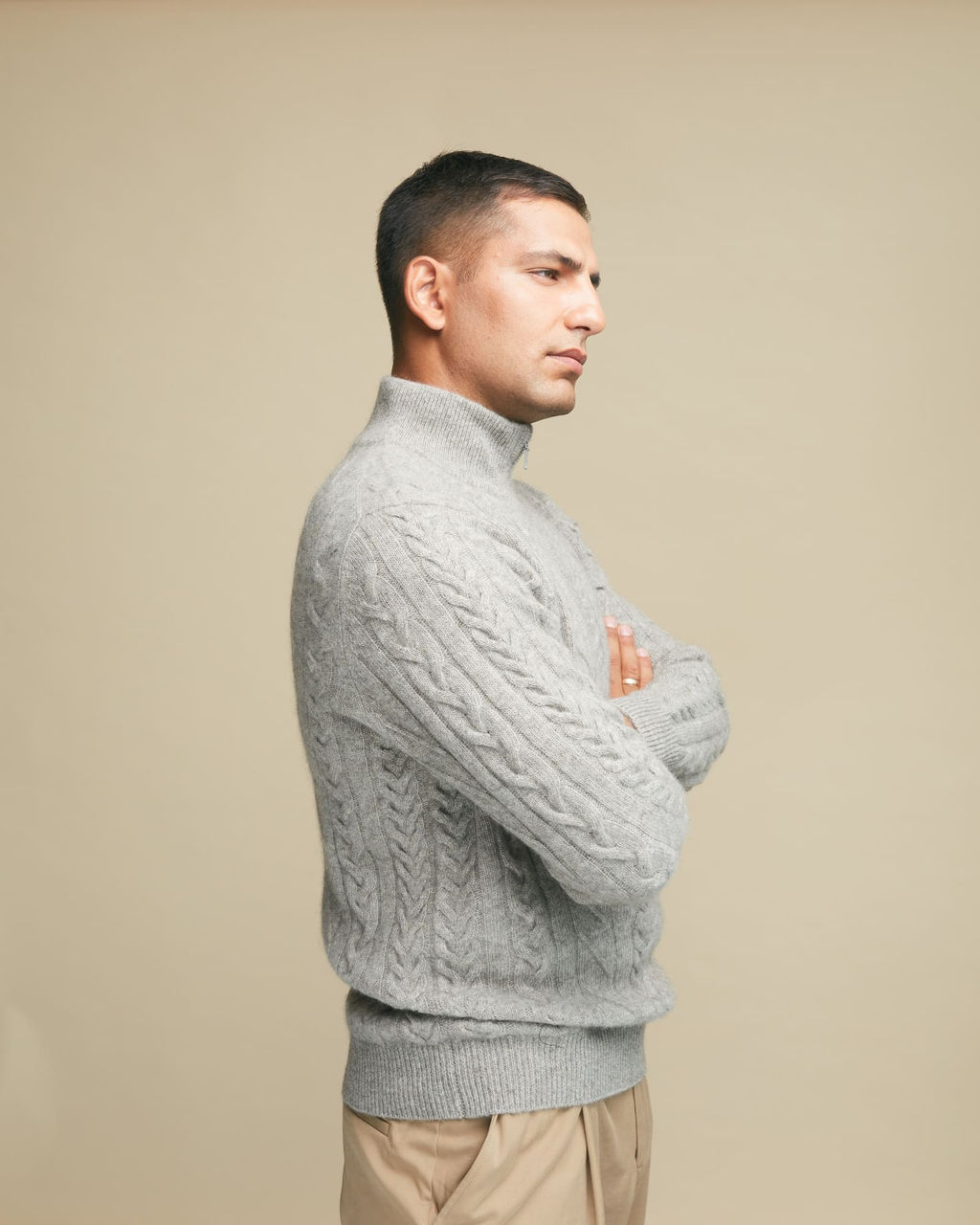 Джемпер мужской из пуха яка 2006 серый