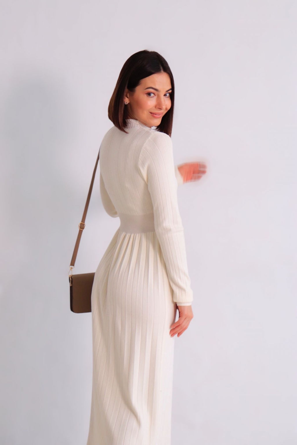 Martichelli Платье вязаное молочное  фото 7