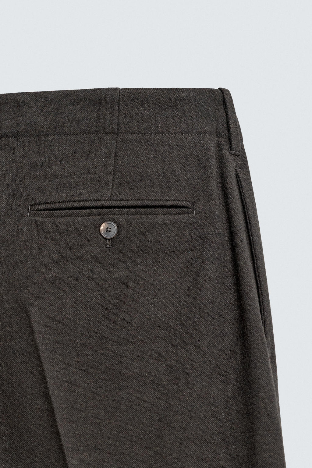 REGULAR FIT FLANNEL TROUSERS - Zara фото 10