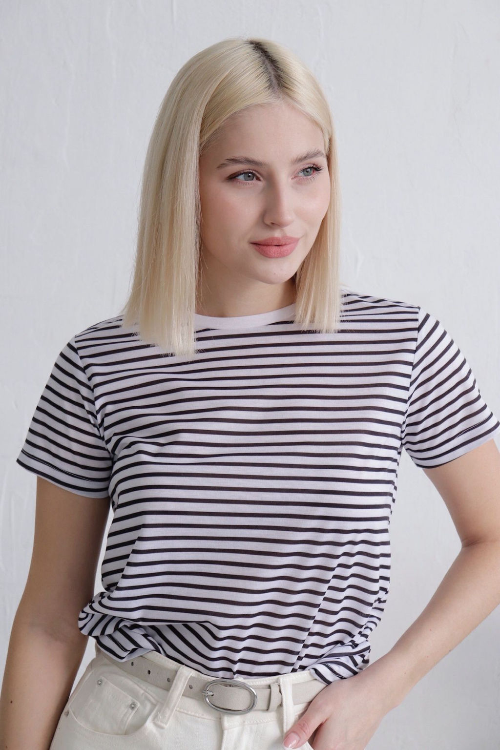 11077 Футболка базовая в полоску - Martichelli фото 6