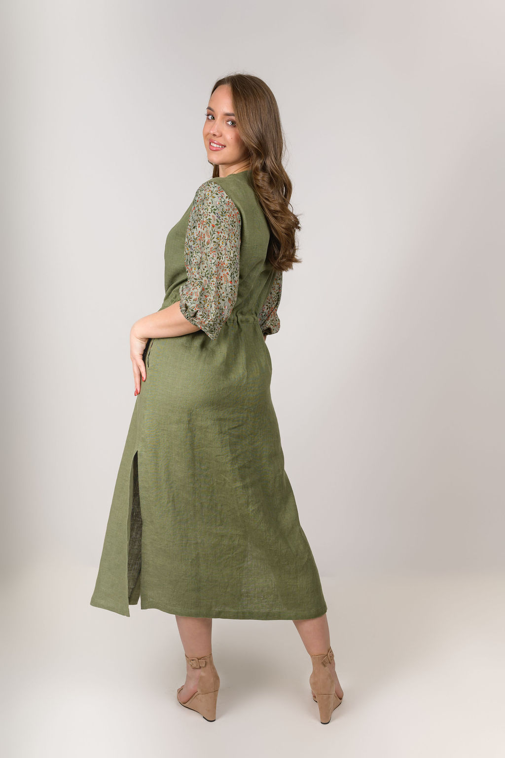 Платье  100% лен