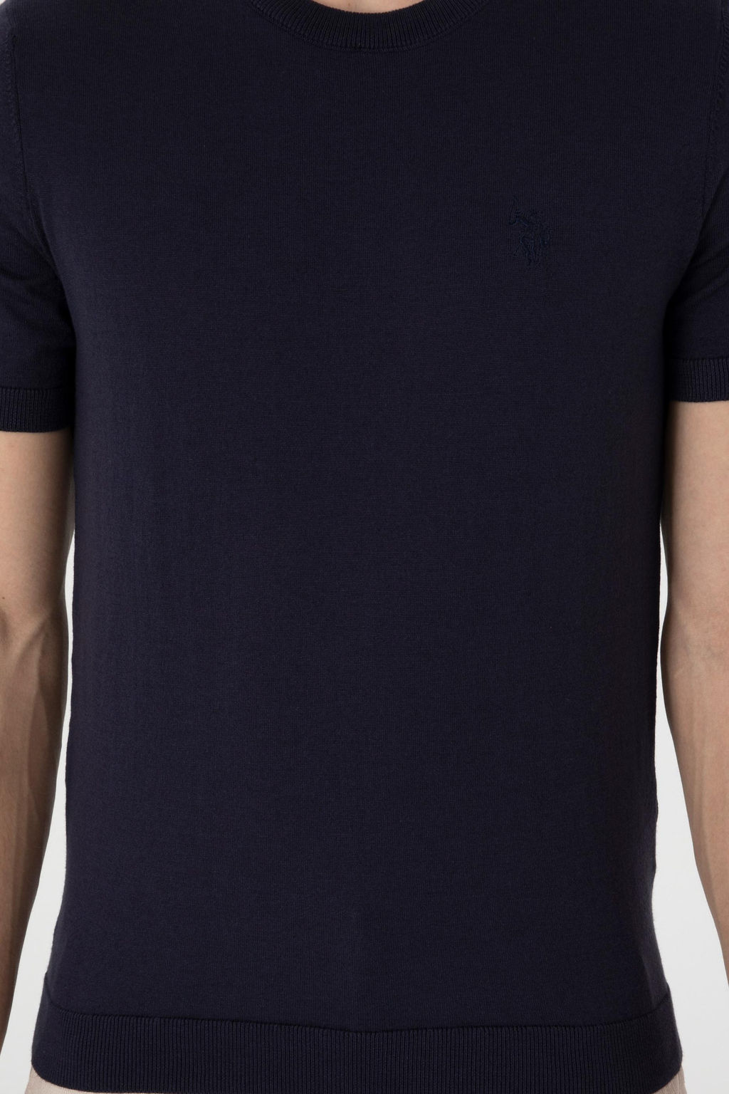 Erkek Slim Fit Bisiklet Yaka Lacivert Kazak - U.s. polo assn фото 6