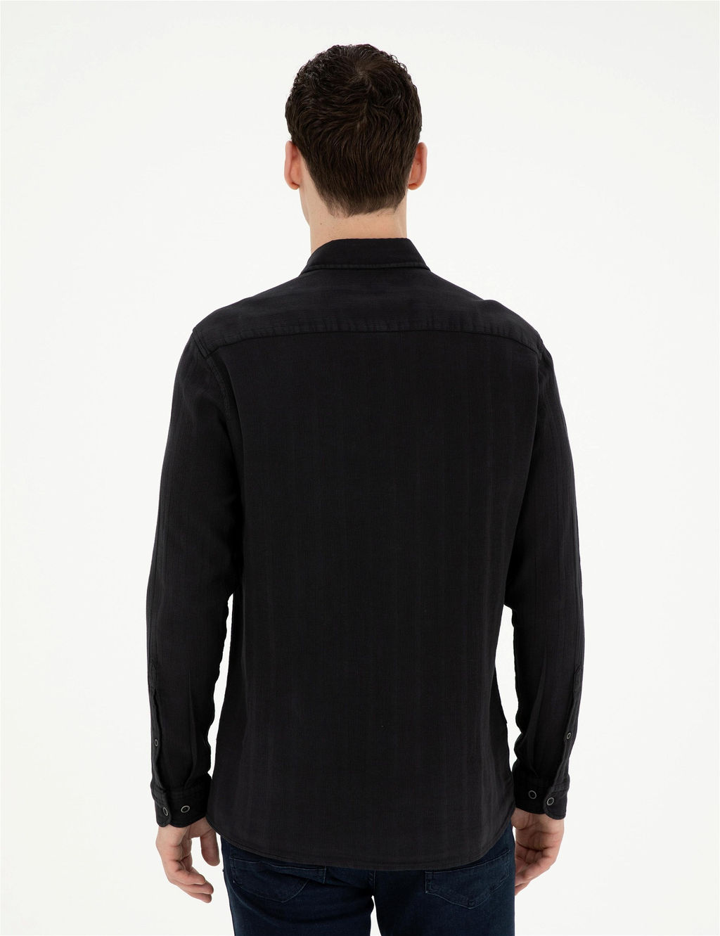 Siyah Regular Fit Uzun Kollu G_mlek - Pierre cardin фото 5