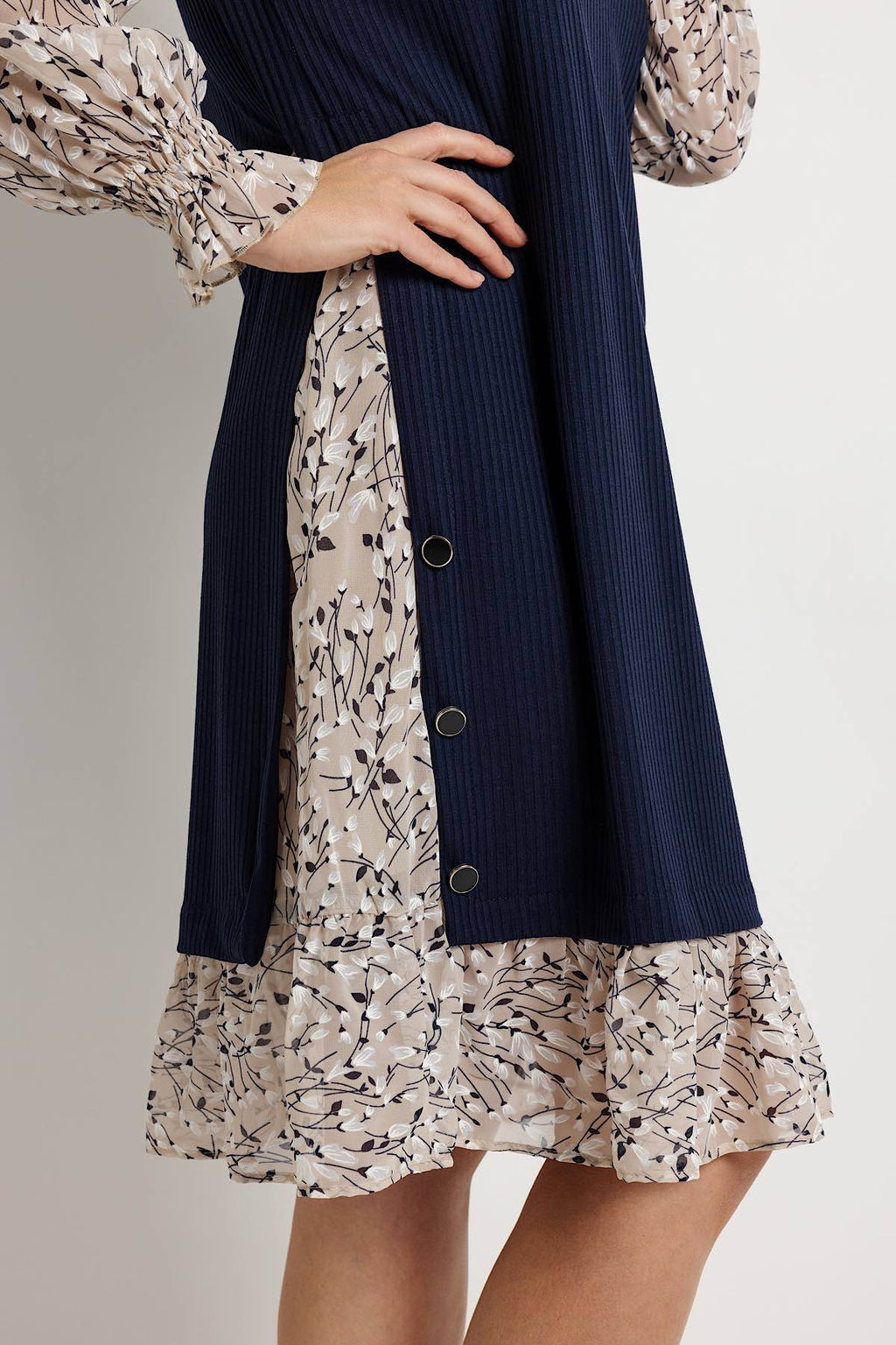 Платье женское 6165/04/Синий, бежевый