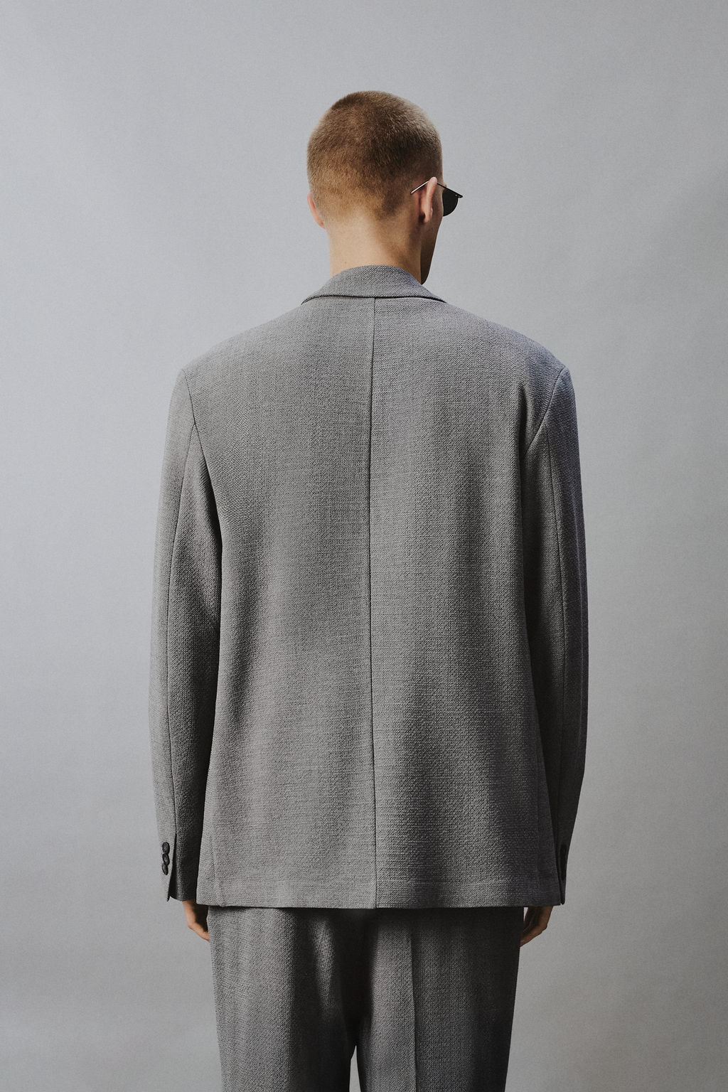 BLAZER RELAXED FIT TRAJE ESPIGA / Gris - Zara фото 3