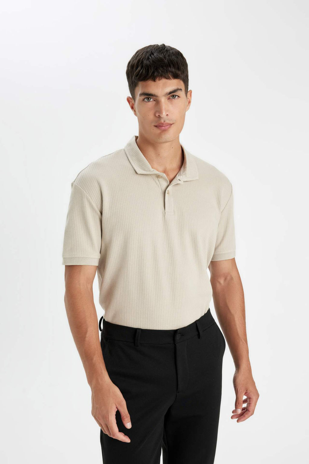 Regular Fit Basic Duz K?sa Kollu Polo Tisort - Defacto фото 2