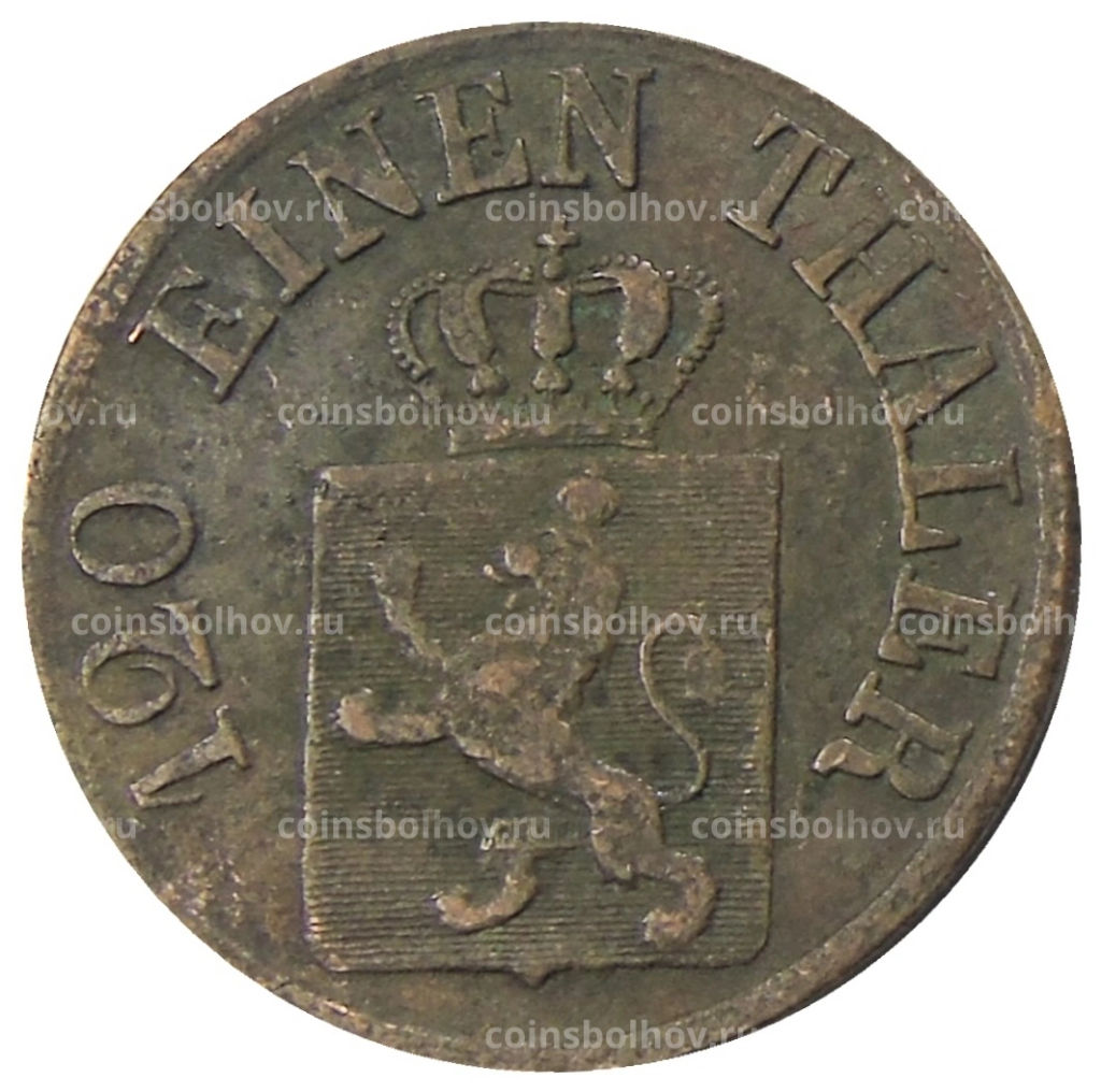 3 гелера 1858 года Германские государства  Гессен-Кассель