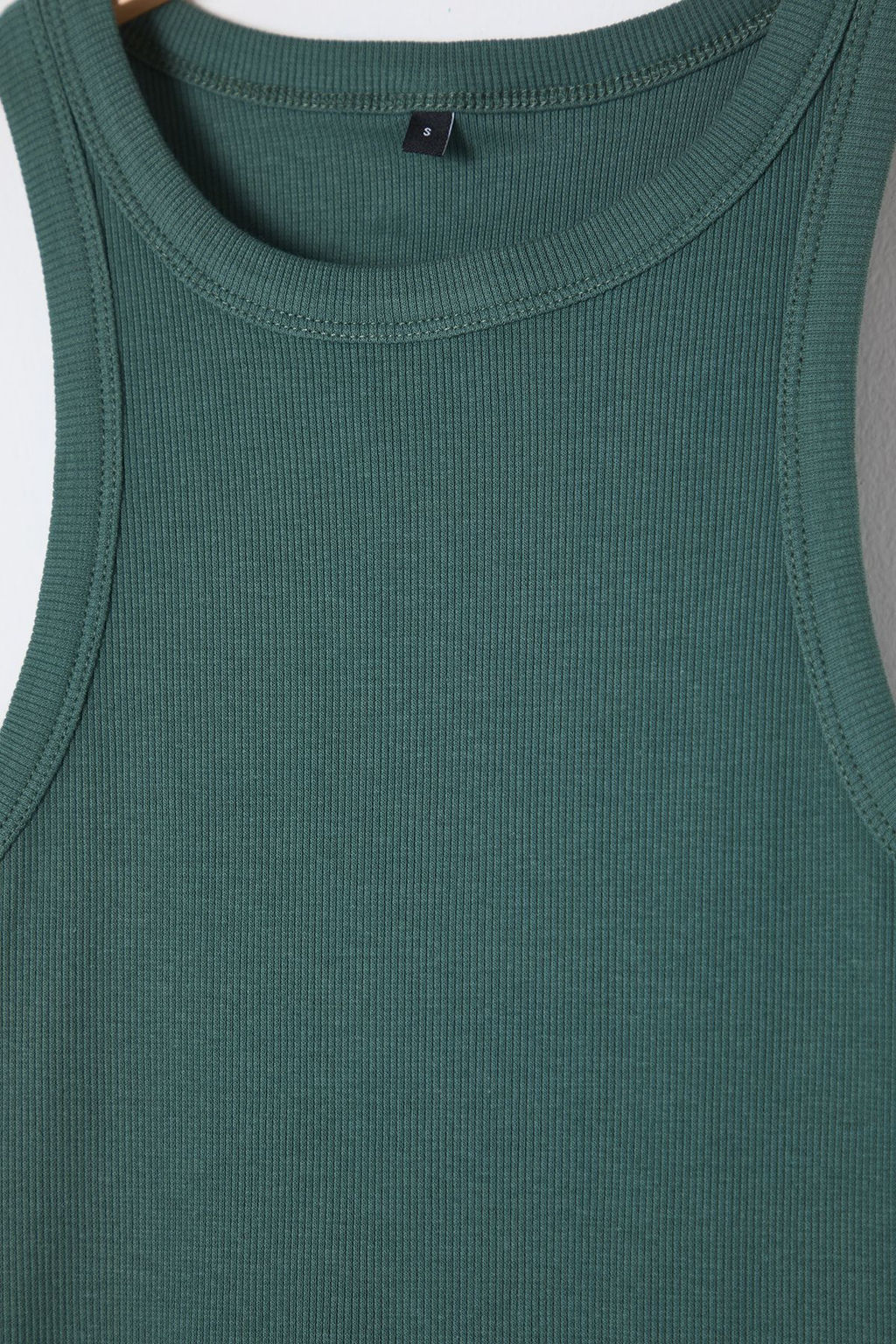Haki*001 Vucuda Oturan Regular Boy Halter Yaka Fitilli Pamuklu Esnek Orme Atlet TWOSS24AL00002