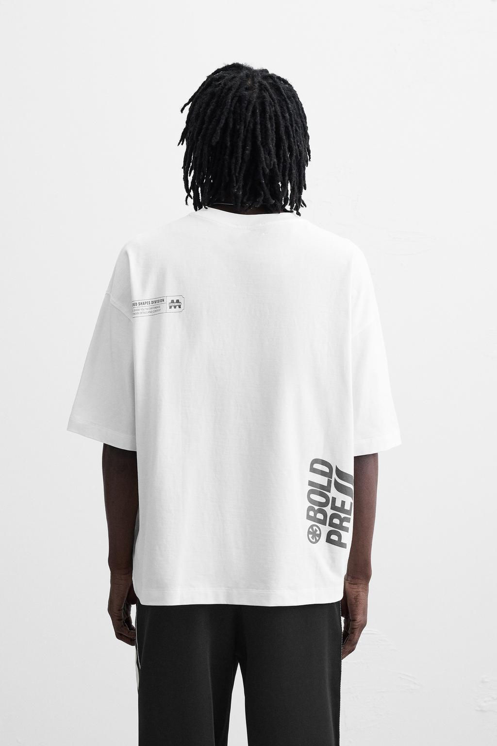 CONTRAST PRINT T-SHIRT - Zara фото 3