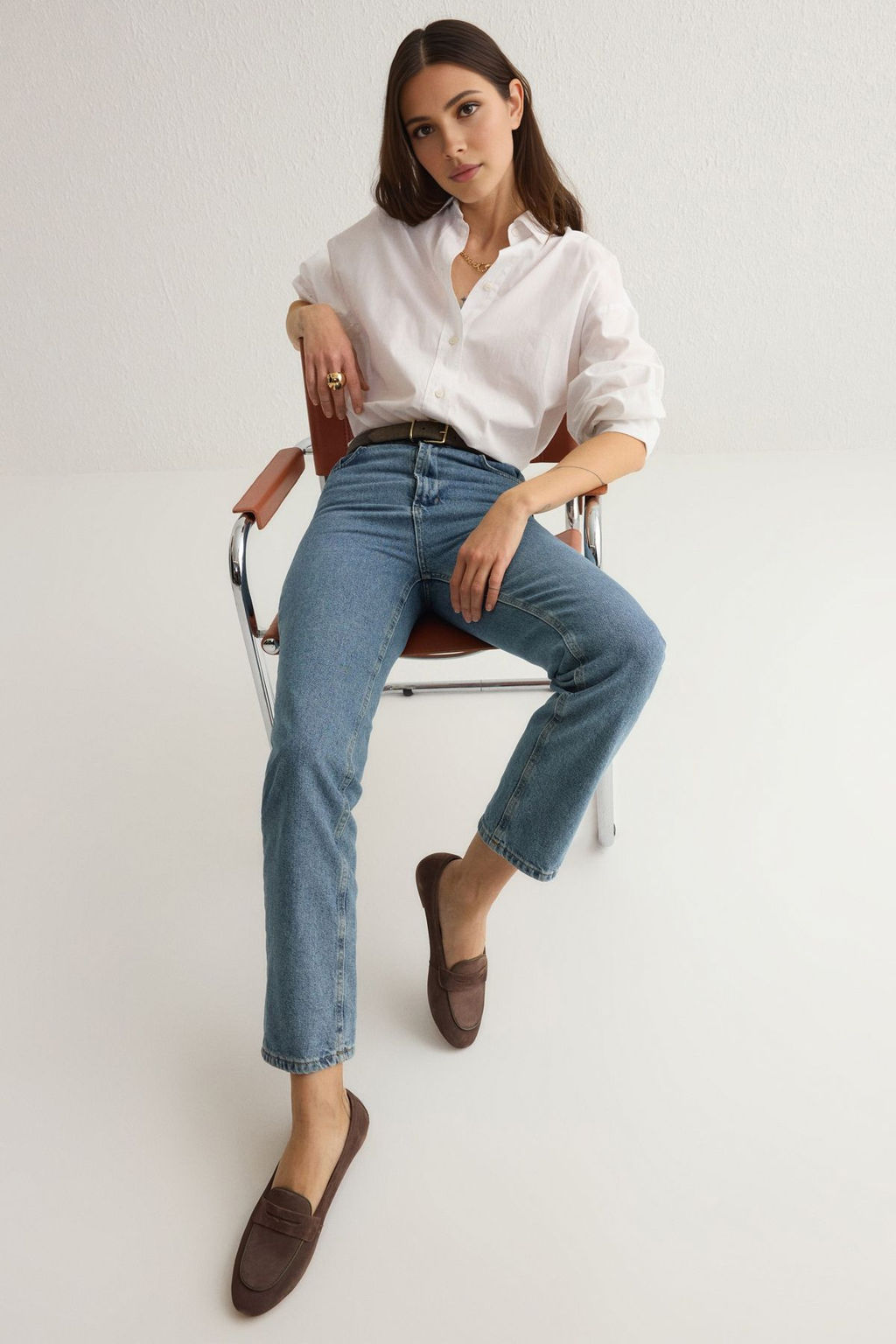 Trendyolmilla Shoes Vizon Hakiki Suet Badem Burun Duz Kad?n Loafer Ayakkab? TAKSS25LA00004 фото 4