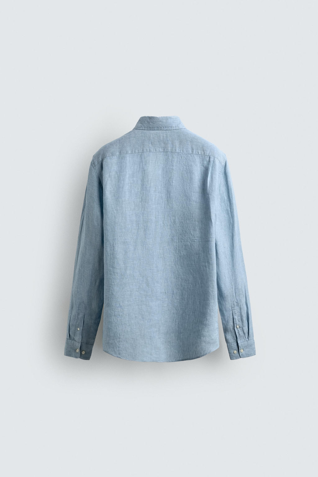 CAMISA REGULAR FIT 100% LINO / Azul / Verde - Zara фото 9