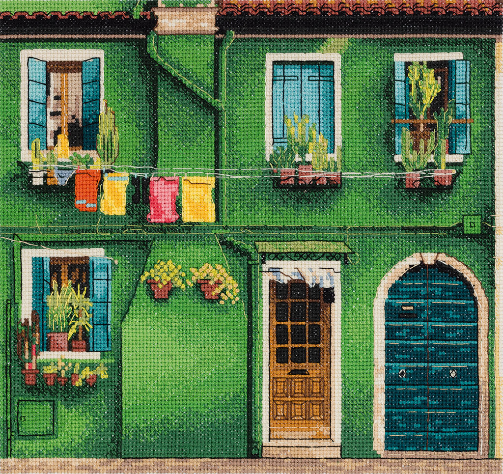 Набор для вышивания PANNA GM-7470 Улицы Бурано 22.5 х 19.5 см