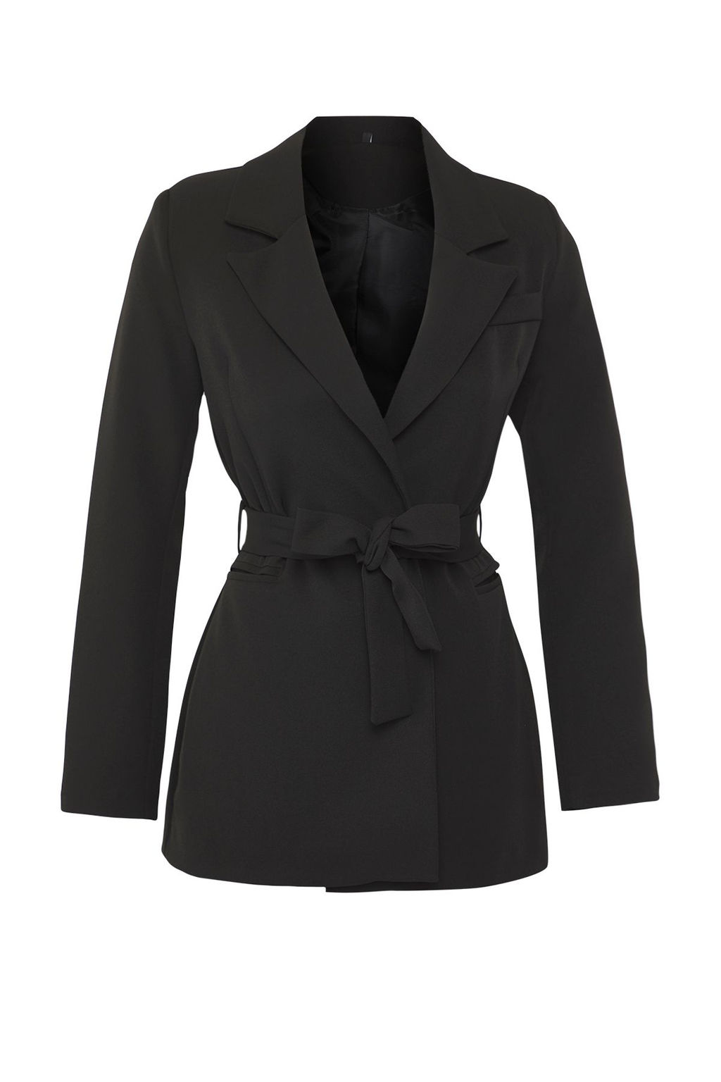 TRENDYOLMILLA Siyah Regular Astarl? Dokuma Blazer Ceket TWOSS22CE0074  фото 6