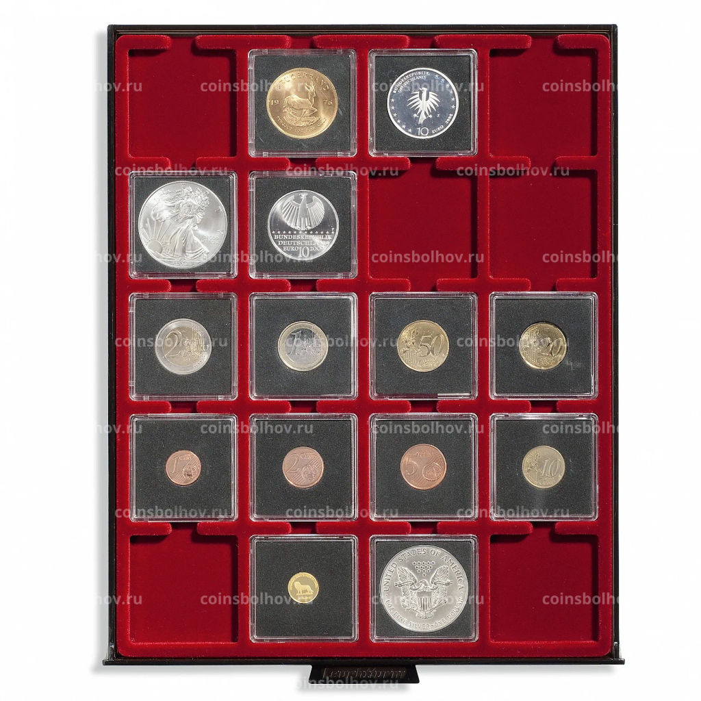 Капсула квадратная QUADRUM для монет диаметром 32 мм LEUCHTTURM 312172