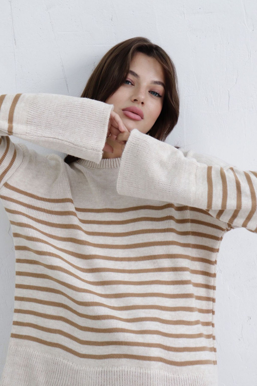 10407 Джемпер удлинённый в полоску - Martichelli фото 7