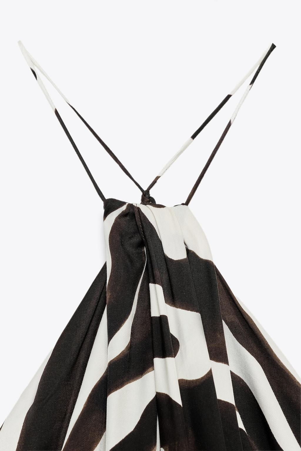 ZW COLLECTION ANIMAL PRINT HALTER DRESS - Zara фото 5