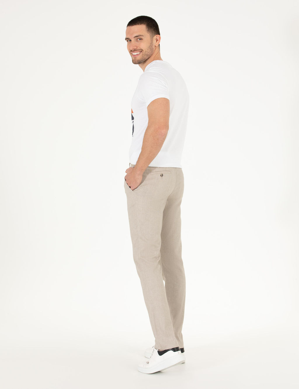 Bej Slim Fit Kuma_ Pantolon - Pierre cardin фото 4