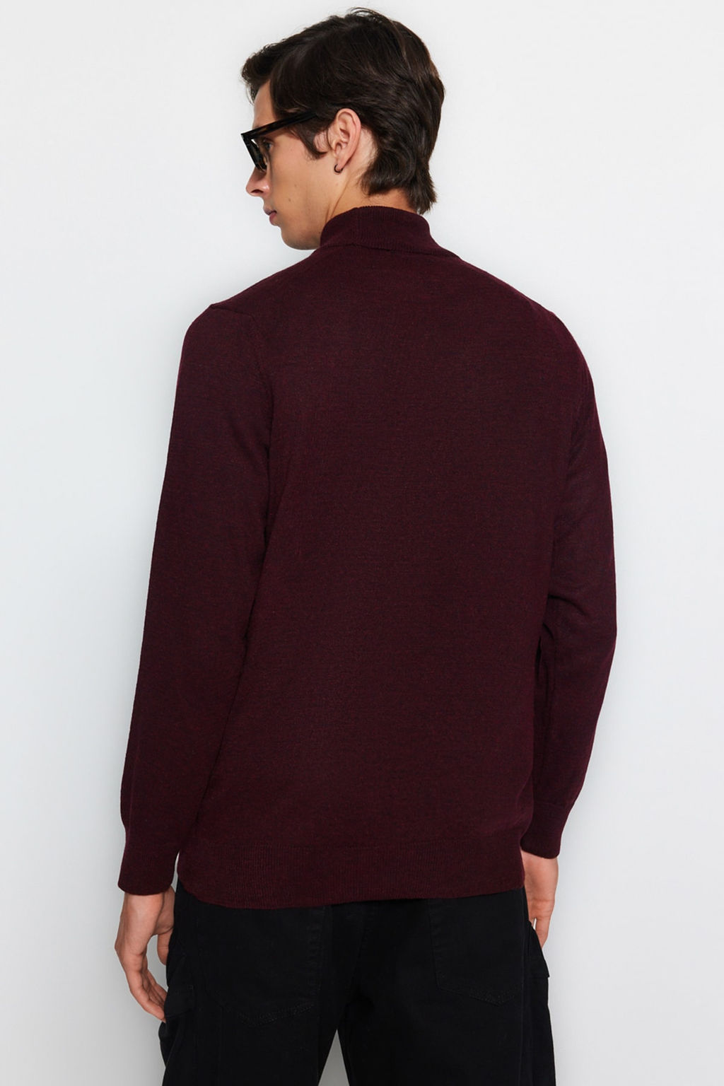 TRENDYOL MAN Bej Slim Fit Yunlu Yar?m Bal?kc? Yaka Basic Triko Kazak TMNAW21KZ1595 - Trendyolmilla фото 37