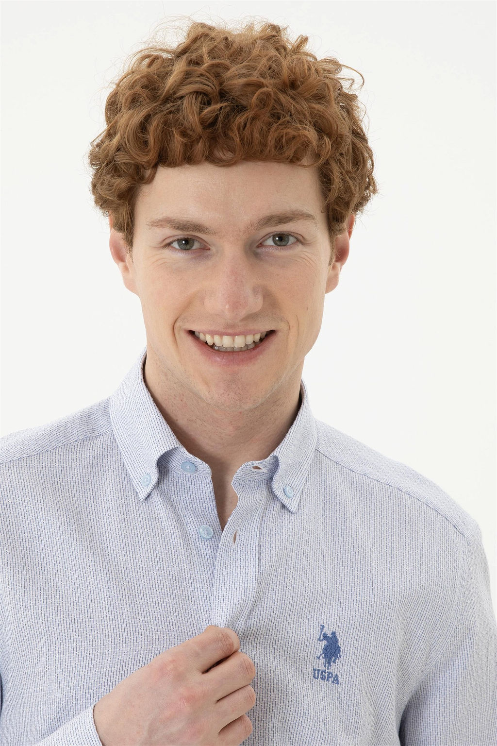 Мужская темно-синяя рубашка с длинным рукавом - U.s. polo assn фото 2