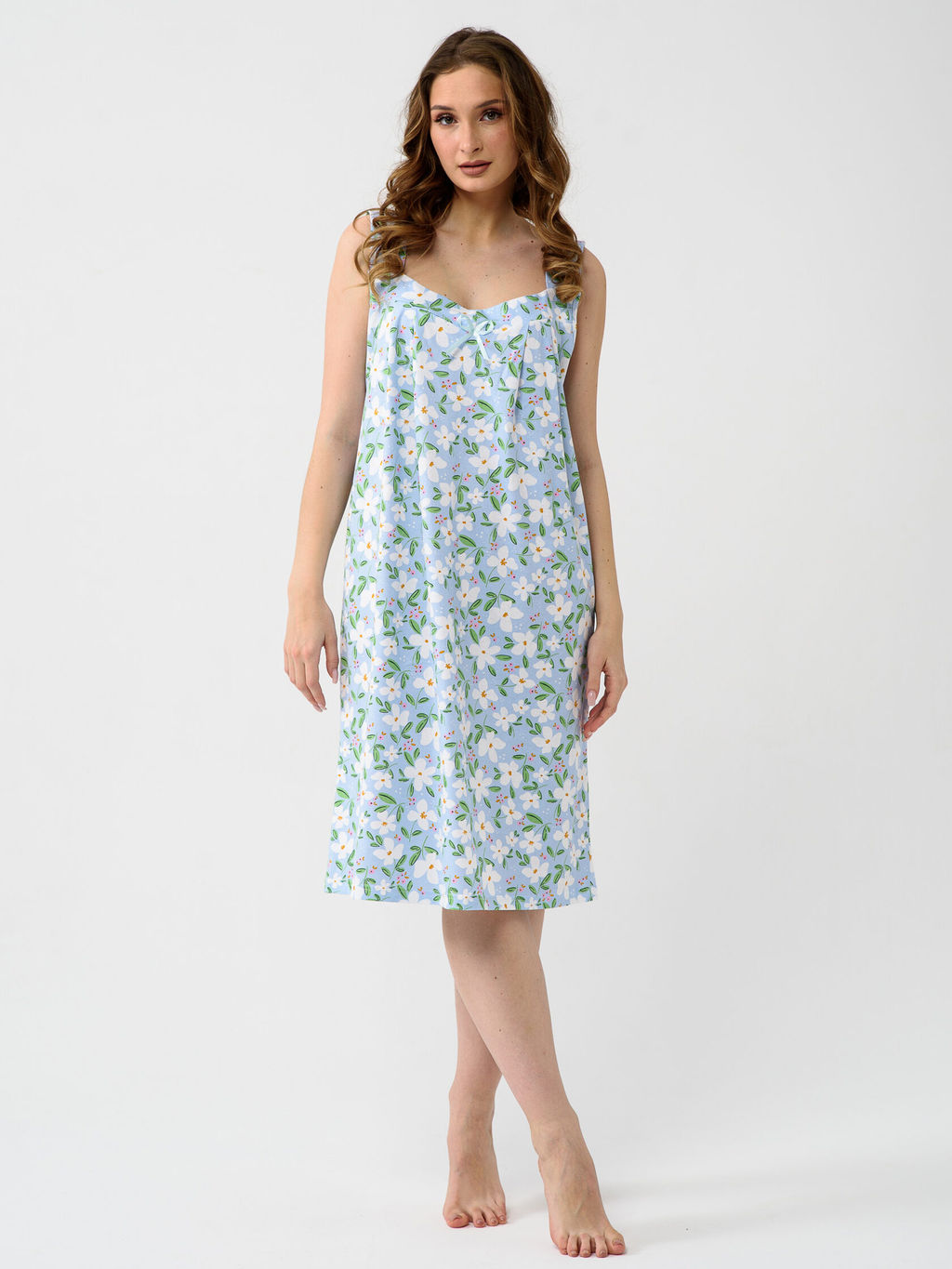 Сорочка 100% Хлопок Полянка (бретель) - Оптима фото 2