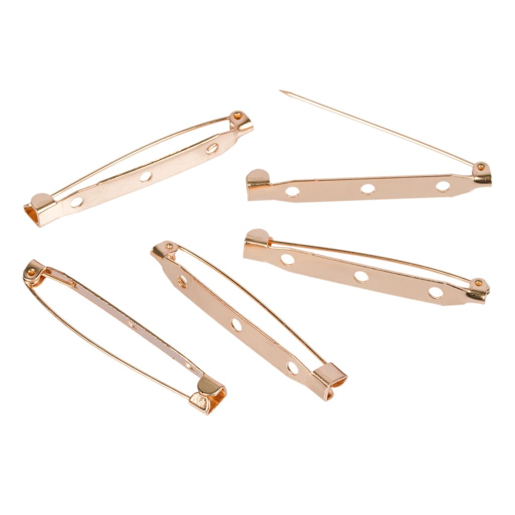 Zlatka Заготовки для броши DC-317 4.5 см 50 шт 3 шт №01 под золото