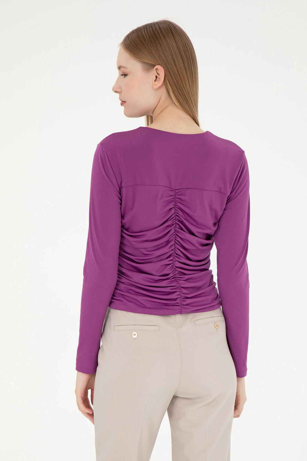 Женский фиолетовый свитшот Неожиданная скидка в корзине - U.s. polo assn фото 5